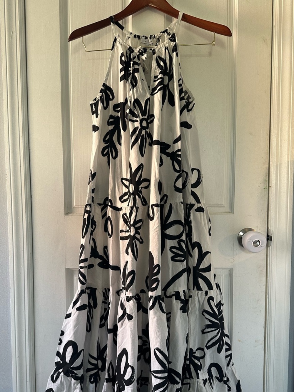 Topshop Floral Cotton Tiered Maxi Dress